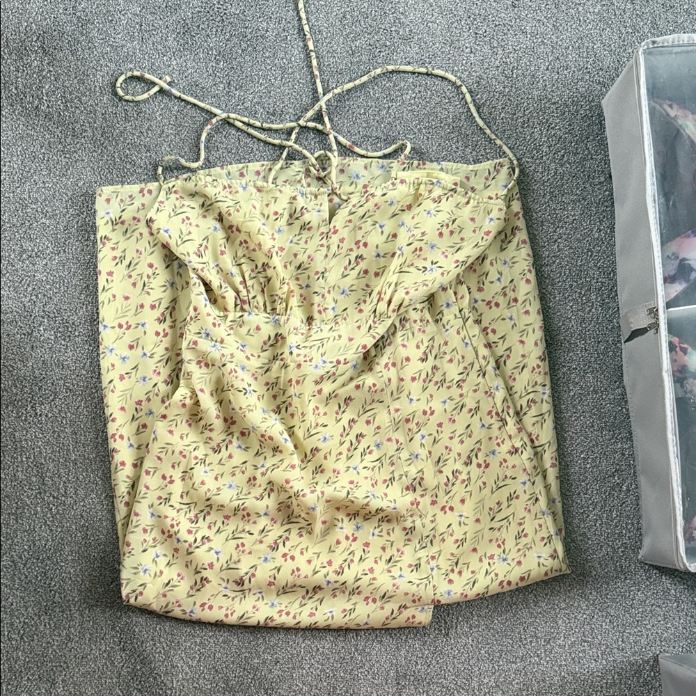 Kittenish Yellow Floral Camisole